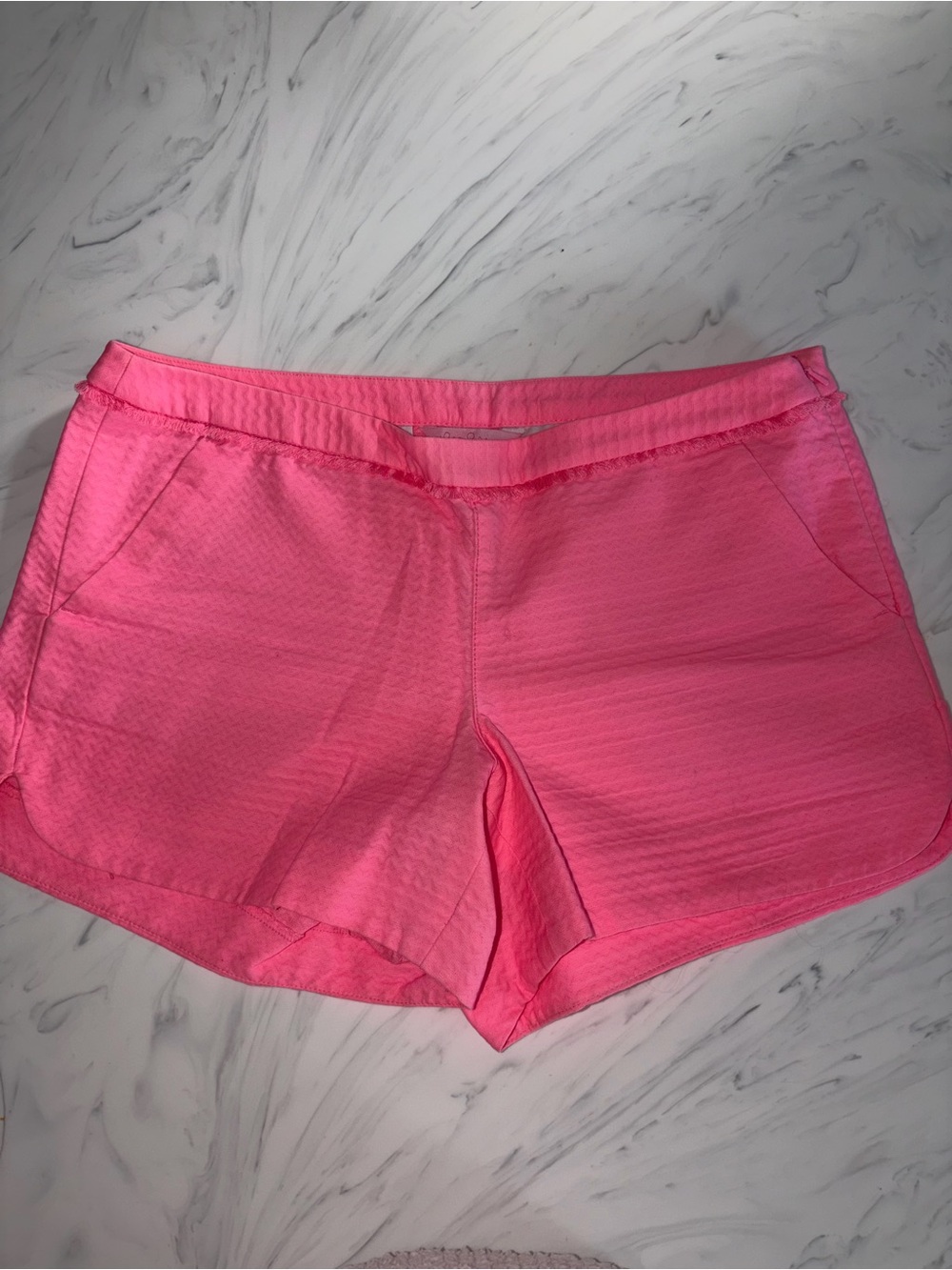 Lilly pulitzer shorts solid pink waffle cotton textured adie 2